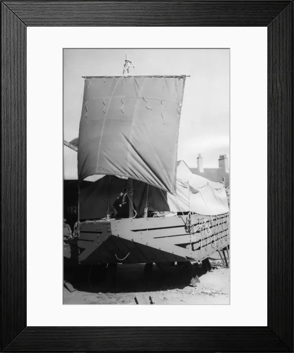 Framed Print : A new life saving raft which it is hoped will save the lives of thousands of ship wrecked