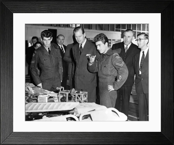Framed Print : Prince Philip, the Duke of Edinburgh during a visit to RAF St Athan, Wales Framed Print : Prince Philip, the Duke of Edinburgh during a visit to RAF St Athan, Wales