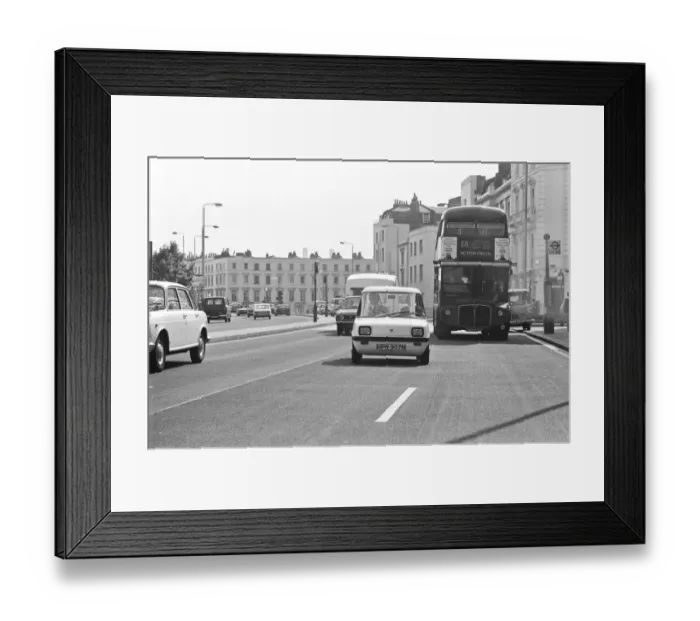 Framed Print : The Enfield Electric Car Road Test by Sunday Mirror reporter Roy Spicer Framed Print : The Enfield Electric Car Road Test by Sunday Mirror reporter Roy Spicer