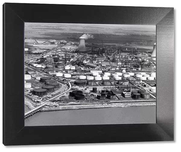 Aerial view of Saltend BP Chemical Works near Hull. 1st March 1974