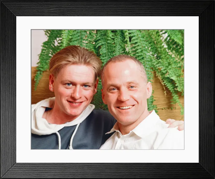 Framed Print : Michael Cashman, actor and partner Paul Cottingham, pictured at home together in Bow Framed Print : Michael Cashman, actor and partner Paul Cottingham, pictured at home together in Bow