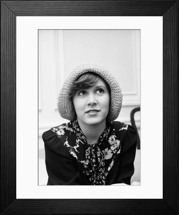 Framed Print : 17-year-old Carrie Fisher at the Savoy Hotel. 31st July 1974 Framed Print : 17-year-old Carrie Fisher at the Savoy Hotel. 31st July 1974