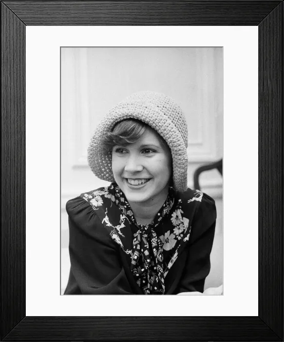 Framed Print : 17-year-old Carrie Fisher at the Savoy Hotel. 31st July 1974 Framed Print : 17-year-old Carrie Fisher at the Savoy Hotel. 31st July 1974