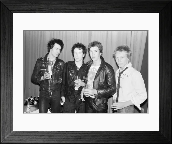 Framed Print : The Sex Pistols. 10th March 1977. London... They are back again - Framed Print : The Sex Pistols. 10th March 1977. London... They are back again -