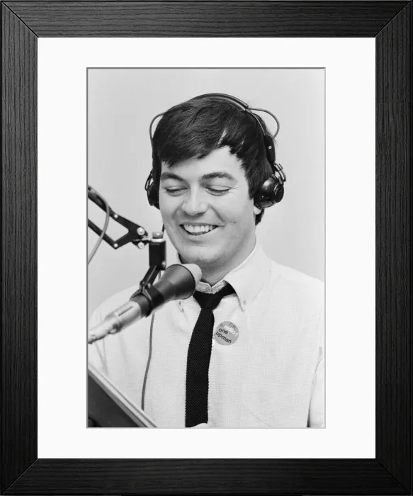 Framed Print : Tony Blackburn, the 22 year old Disc Jockey, at his Radio Luxembourg studio Framed Print : Tony Blackburn, the 22 year old Disc Jockey, at his Radio Luxembourg studio