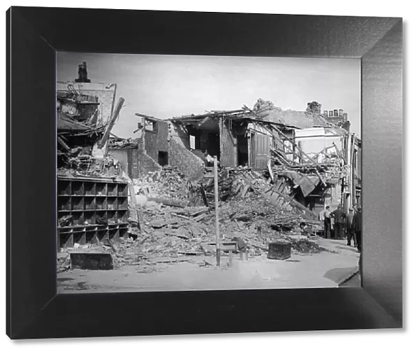 Air raid damage Withernsea 13th August 1943