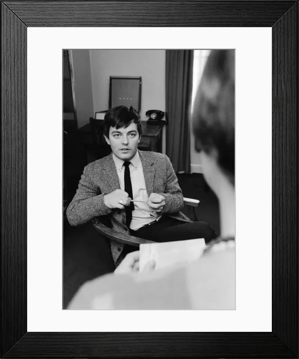 Framed Print : Tony Blackburn, the 22 year old Disc Jockey, attending a meeting at Radio Luxembourg