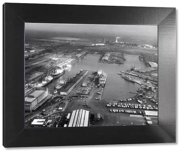 King George and Queen Elizabeth Docks, Hull seen from the cockpit of a RAF Jaguar