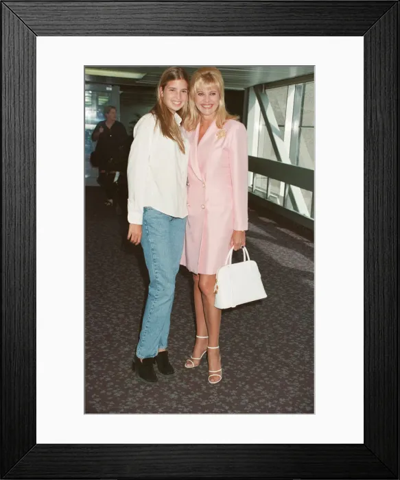 Framed Print : Ivanka Trump (14 years old - left) with her mother Ivana Trump (right Framed Print : Ivanka Trump (14 years old - left) with her mother Ivana Trump (right