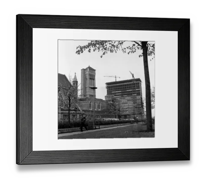 Framed Print : General views of Plymouth, Devon. Pictured, Plymouth Guildhall, Guildhall Square