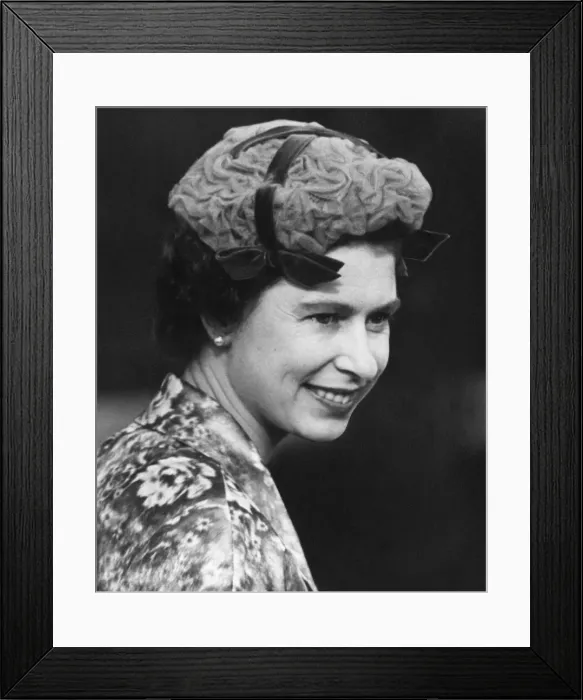 Framed Print : Queen Elizabeth II pictured during two day visit to the welsh capital, Cardiff, Wales