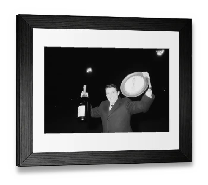 Framed Print : Graham Taylor, Aston Villa manager is presented with a jeroboam of champagne Framed Print : Graham Taylor, Aston Villa manager is presented with a jeroboam of champagne