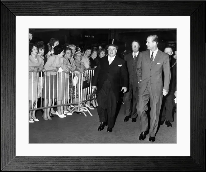 Framed Print : Prince Philip visiting Wales. The Duke of Edinburgh turns to acknowledge the warm welcome Framed Print : Prince Philip visiting Wales. The Duke of Edinburgh turns to acknowledge the warm welcome
