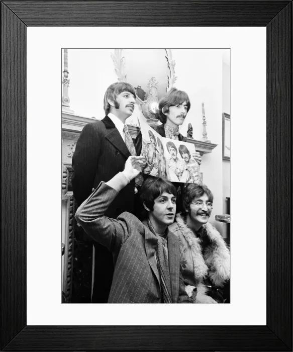 Framed Print : The Beatles at the press launch of Sgt. Peppers Lonely Hearts Club Band Framed Print : The Beatles at the press launch of Sgt. Peppers Lonely Hearts Club Band