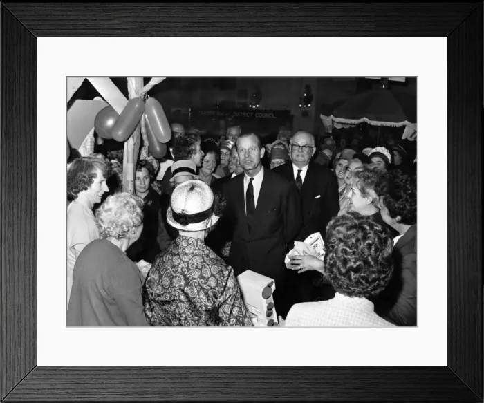 Framed Print : HRH The Duke of Edinburgh at the Ladies Spring Fair at Cardiff City Hall. 1st May 1964 Framed Print : HRH The Duke of Edinburgh at the Ladies Spring Fair at Cardiff City Hall. 1st May 1964