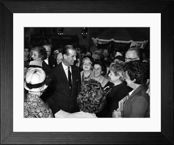 Framed Print : HRH The Duke of Edinburgh at the Ladies Spring Fair at Cardiff City Hall. 1st May 1964