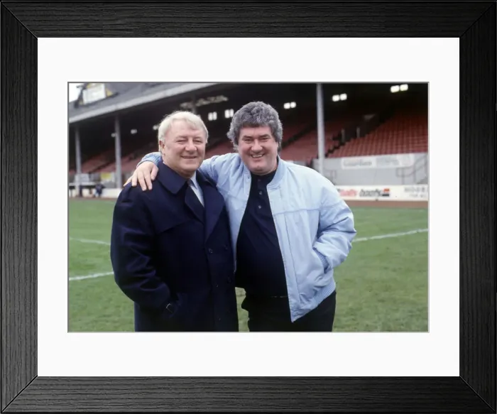 Framed Print : Tommy Docherty with Jim Baxter November 1988 Framed Print : Tommy Docherty with Jim Baxter November 1988