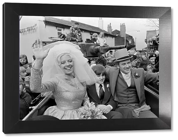 The wedding of Julie Goodyear and Tony Rudman. The marriage was over later that day
