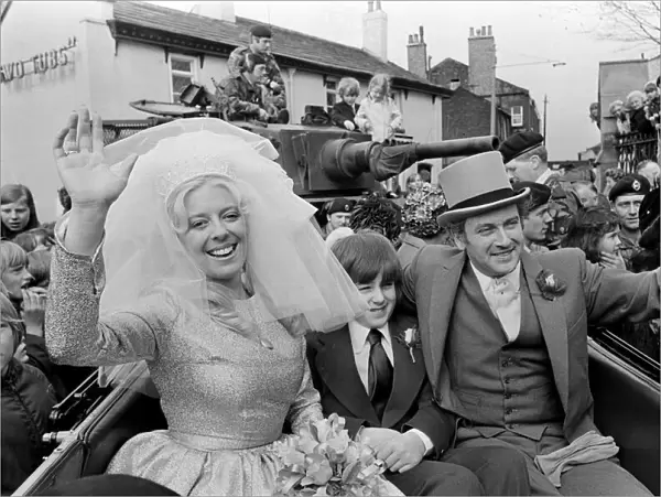 The wedding of Julie Goodyear and Tony Rudman. The marriage was over later that day