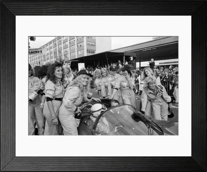 Framed Print : Motor racing event held in central Birmingham. 14th October 1984 Framed Print : Motor racing event held in central Birmingham. 14th October 1984