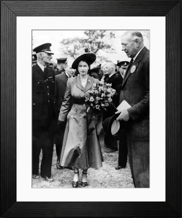 Framed Print : Princess Elizabeth (later Queen Elizabeth II) during a visit to Wales Framed Print : Princess Elizabeth (later Queen Elizabeth II) during a visit to Wales