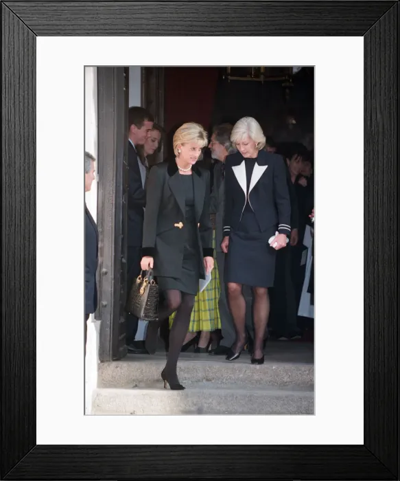 Framed Print : Diana, Princess Of Wales, with Diana Donovan the widow of photographer Terence Donovan as Framed Print : Diana, Princess Of Wales, with Diana Donovan the widow of photographer Terence Donovan as