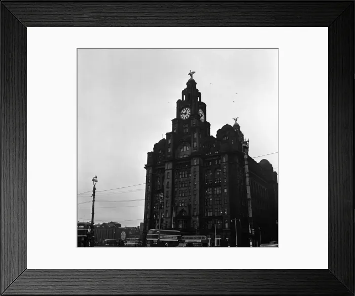 Framed Print : Liverpool Waterfront, taken from the Birkenhead ferry boat. 1st December 1962 Framed Print : Liverpool Waterfront, taken from the Birkenhead ferry boat. 1st December 1962