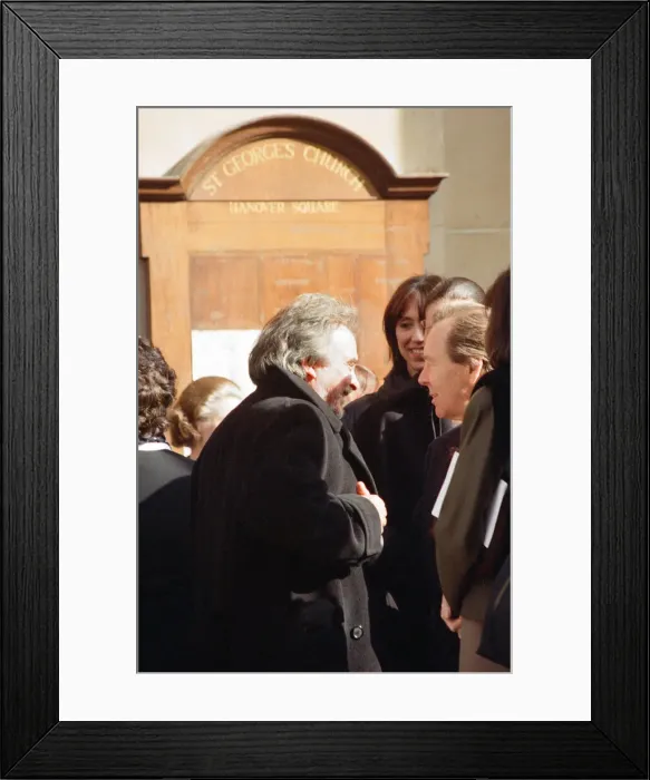 Framed Print : David Bailey talks to Lord Snowdon at the photographer Terence Donovan Framed Print : David Bailey talks to Lord Snowdon at the photographer Terence Donovan
