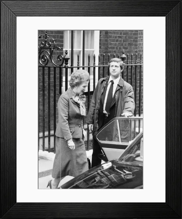 Framed Print : Margaret Thatcher PM pictured outside Downing Street, London, Wednesday 14th April 1982