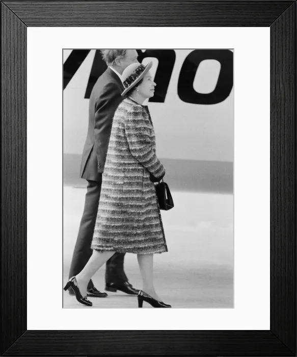 Framed Print : Queen Elizabeth II opens London City Airport, to the East of London