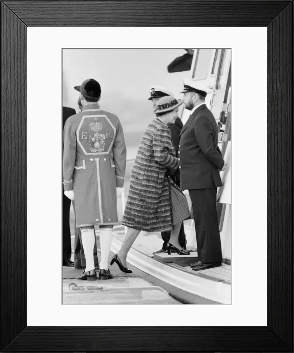 Framed Print : Queen Elizabeth II opens London City Airport, to the East of London