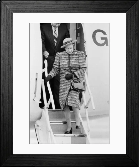 Framed Print : Queen Elizabeth II opens London City Airport, to the East of London