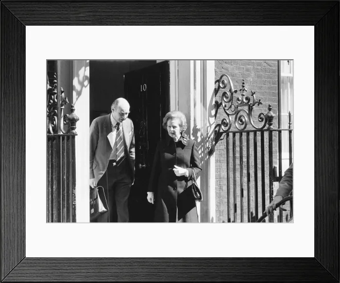 Framed Print : Margaret Thatcher PM pictured outside Downing Street, London, Friday 23rd April 1982 Framed Print : Margaret Thatcher PM pictured outside Downing Street, London, Friday 23rd April 1982