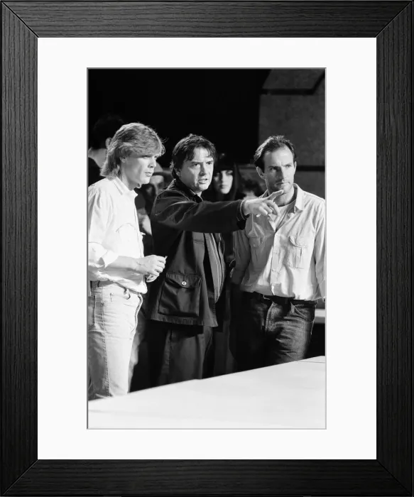Framed Print : David Bailey making the Greenpeace anti-fur film Dumb Animals. 21st June 1985 Framed Print : David Bailey making the Greenpeace anti-fur film Dumb Animals. 21st June 1985