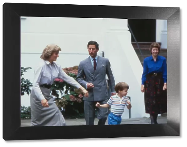 Princess Diana tries to catch up with her son William, whilst Prince Charles gets ready