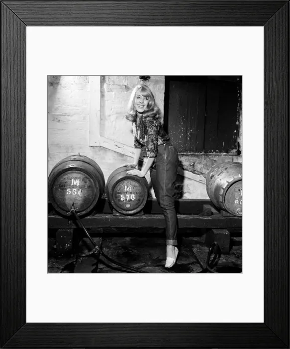 Framed Print : Julie Goodyear, aged 21, a Solicitors Secretary, is the daughter of the licensee of Framed Print : Julie Goodyear, aged 21, a Solicitors Secretary, is the daughter of the licensee of