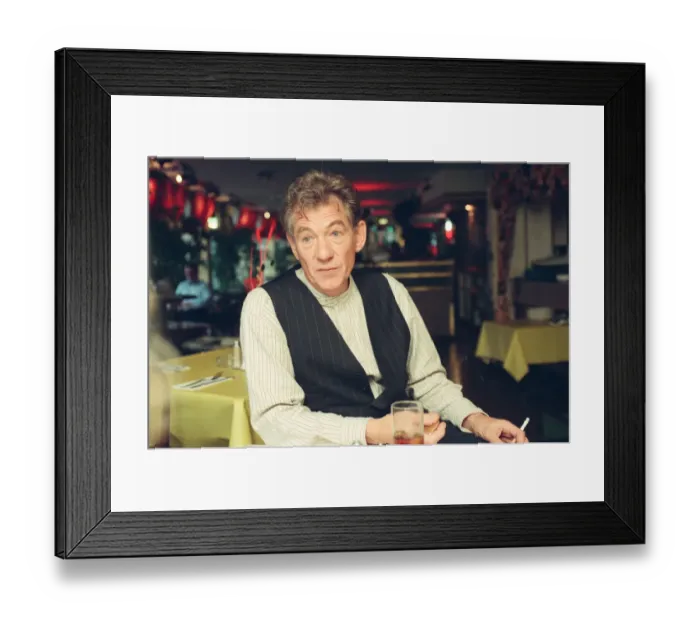 Framed Print : Sir Ian McKellen, actor, at the Birmingham Repertory Theatre, Birmingham, The Midlands