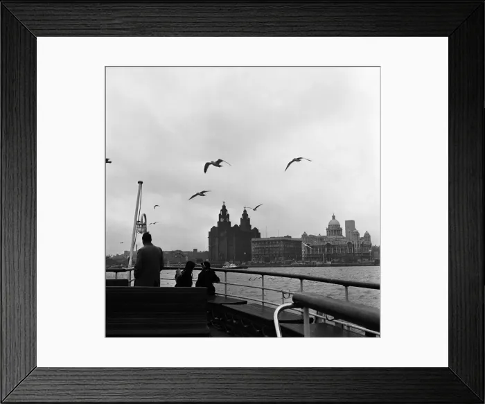 Framed Print : Liverpool Waterfront, taken from the Birkenhead ferry boat. 1st December 1962 Framed Print : Liverpool Waterfront, taken from the Birkenhead ferry boat. 1st December 1962