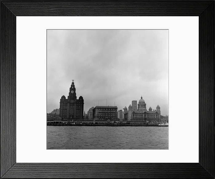 Framed Print : Liverpool Waterfront, taken from the Birkenhead ferry boat. 1st December 1962 Framed Print : Liverpool Waterfront, taken from the Birkenhead ferry boat. 1st December 1962