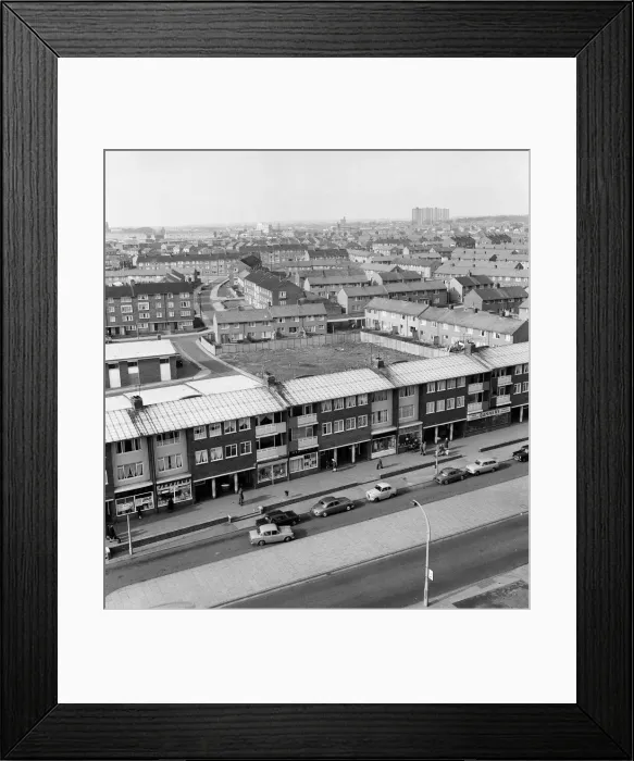 Framed Print : Broad Lane in Kirkby, Liverpool. 18th March 1965 Framed Print : Broad Lane in Kirkby, Liverpool. 18th March 1965