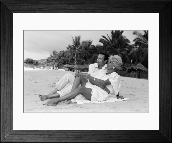 Framed Print : Julie Goodyear on holiday in Puerto Vallarta, Mexico with husband Richard Skrob Framed Print : Julie Goodyear on holiday in Puerto Vallarta, Mexico with husband Richard Skrob