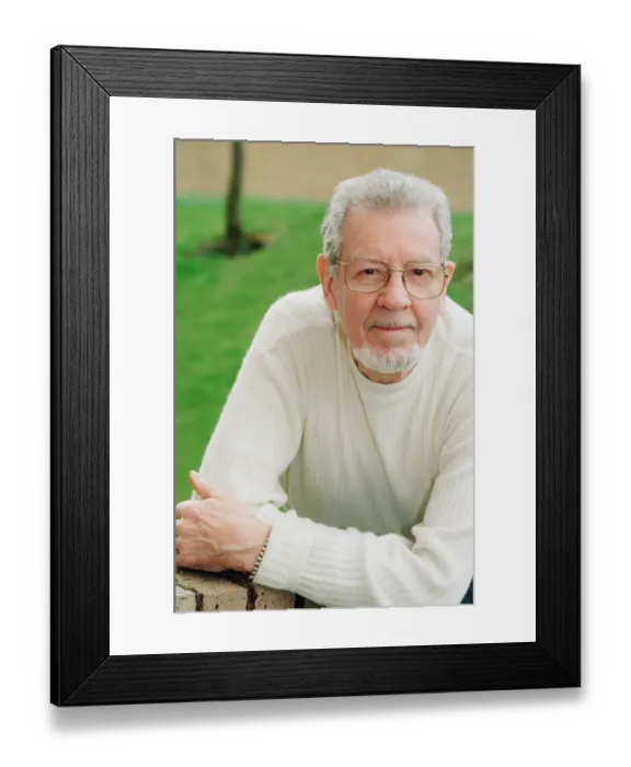 Framed Print : Billy McPhail, retired football player, aged 70 years old