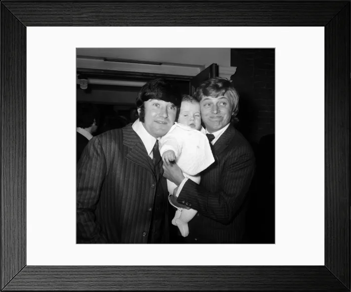 Framed Print : The Christening of six-month-old James Thomas Tarbuck, son of comedian Jimmy Tarbuck Framed Print : The Christening of six-month-old James Thomas Tarbuck, son of comedian Jimmy Tarbuck