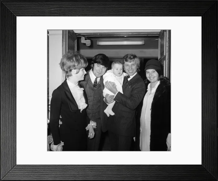 Framed Print : The Christening of six-month-old James Thomas Tarbuck, son of comedian Jimmy Tarbuck Framed Print : The Christening of six-month-old James Thomas Tarbuck, son of comedian Jimmy Tarbuck
