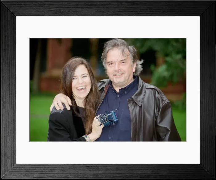 Framed Print : Koo Stark and David Bailey. 25th September 1997 Framed Print : Koo Stark and David Bailey. 25th September 1997