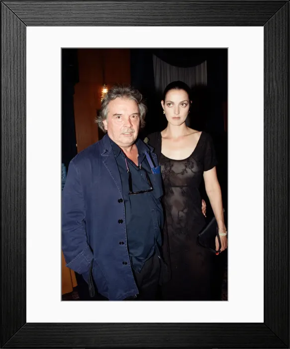 Framed Print : David Bailey and wife Catherine attending the Elite Model Look of the Year competition