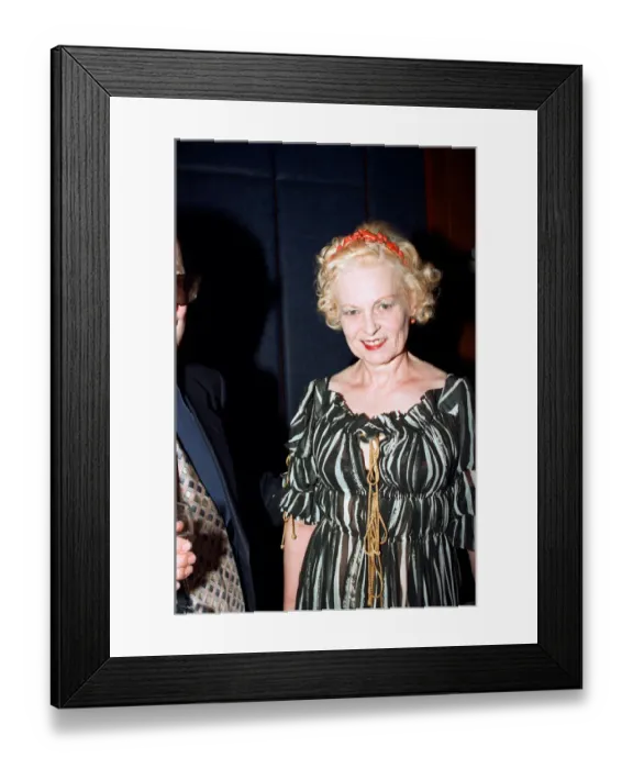 Framed Print : Fashion designer Vivienne Westwood attending the Elite Model Look of the Year competition Framed Print : Fashion designer Vivienne Westwood attending the Elite Model Look of the Year competition