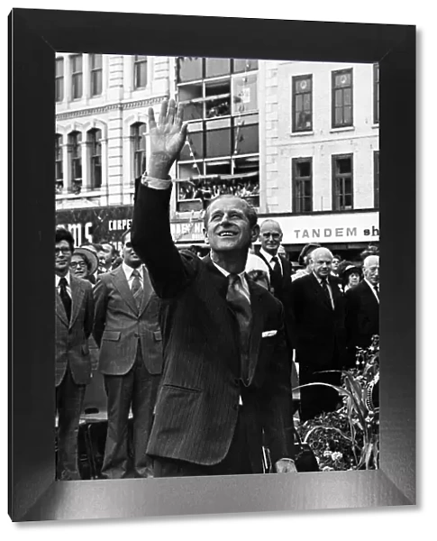 Prince Philip visits Stockton, Cleveland. 14th July 1977