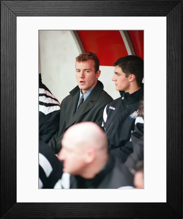 Framed Print : Alan Shearer watching the football match between Newcastle and Southampton Framed Print : Alan Shearer watching the football match between Newcastle and Southampton