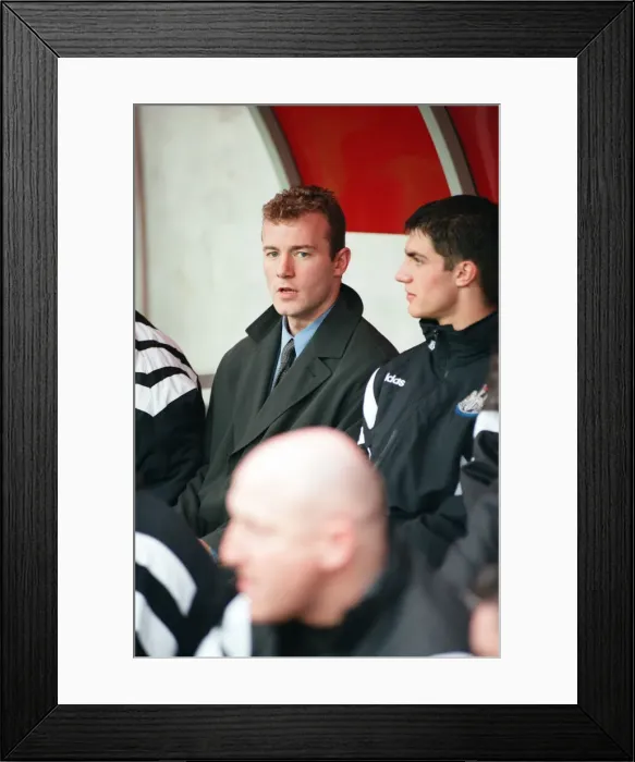 Framed Print : Alan Shearer watching the football match between Newcastle and Southampton Framed Print : Alan Shearer watching the football match between Newcastle and Southampton